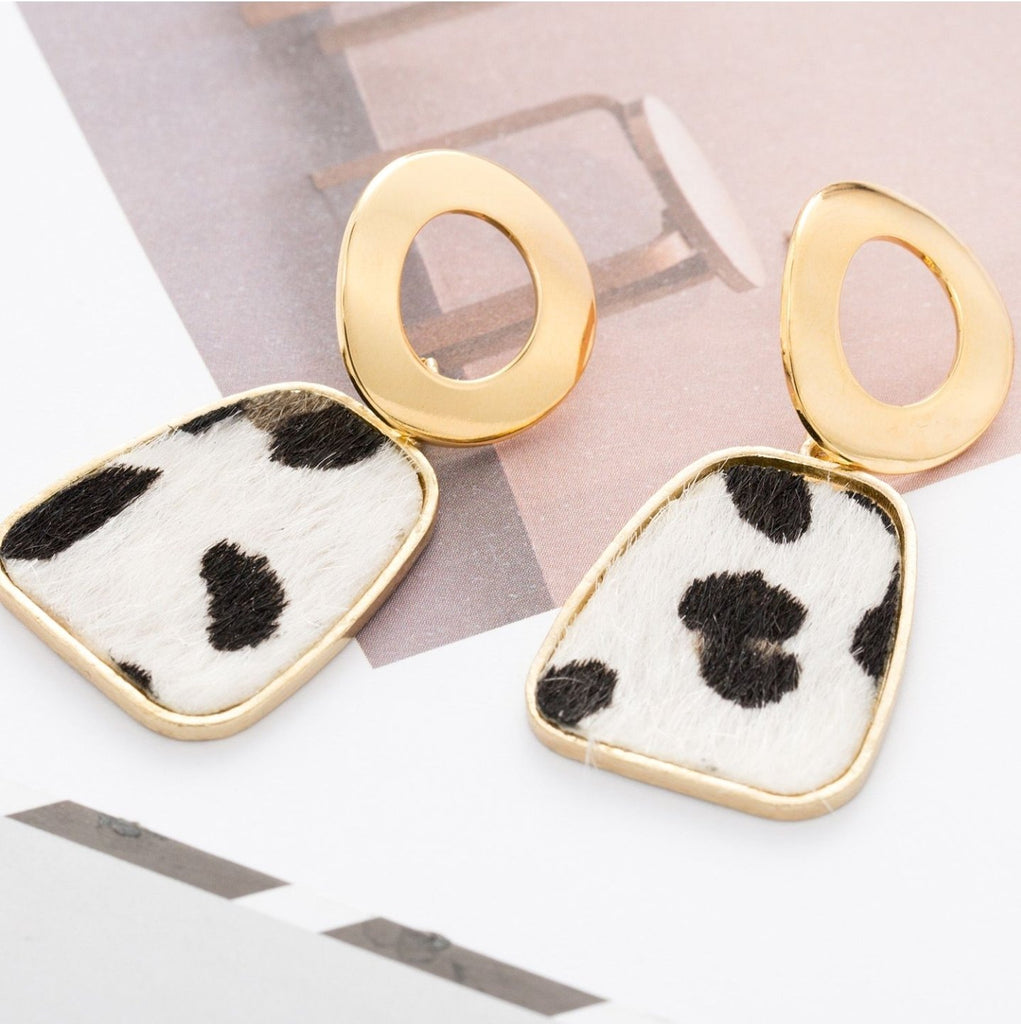 Layla leopard earrings