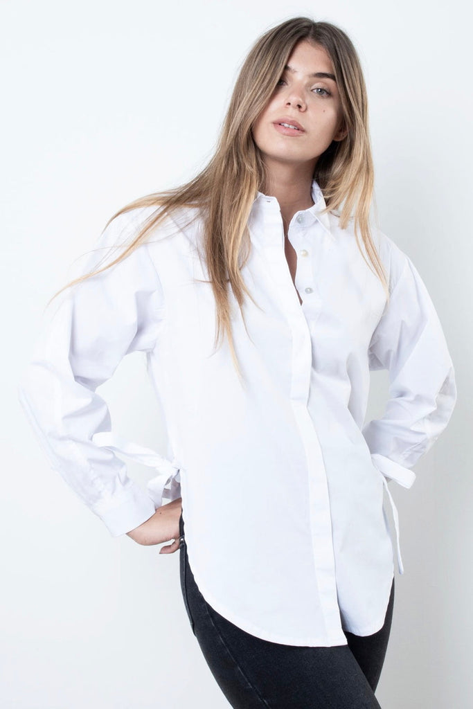 Vetted Bow Detail Shirt